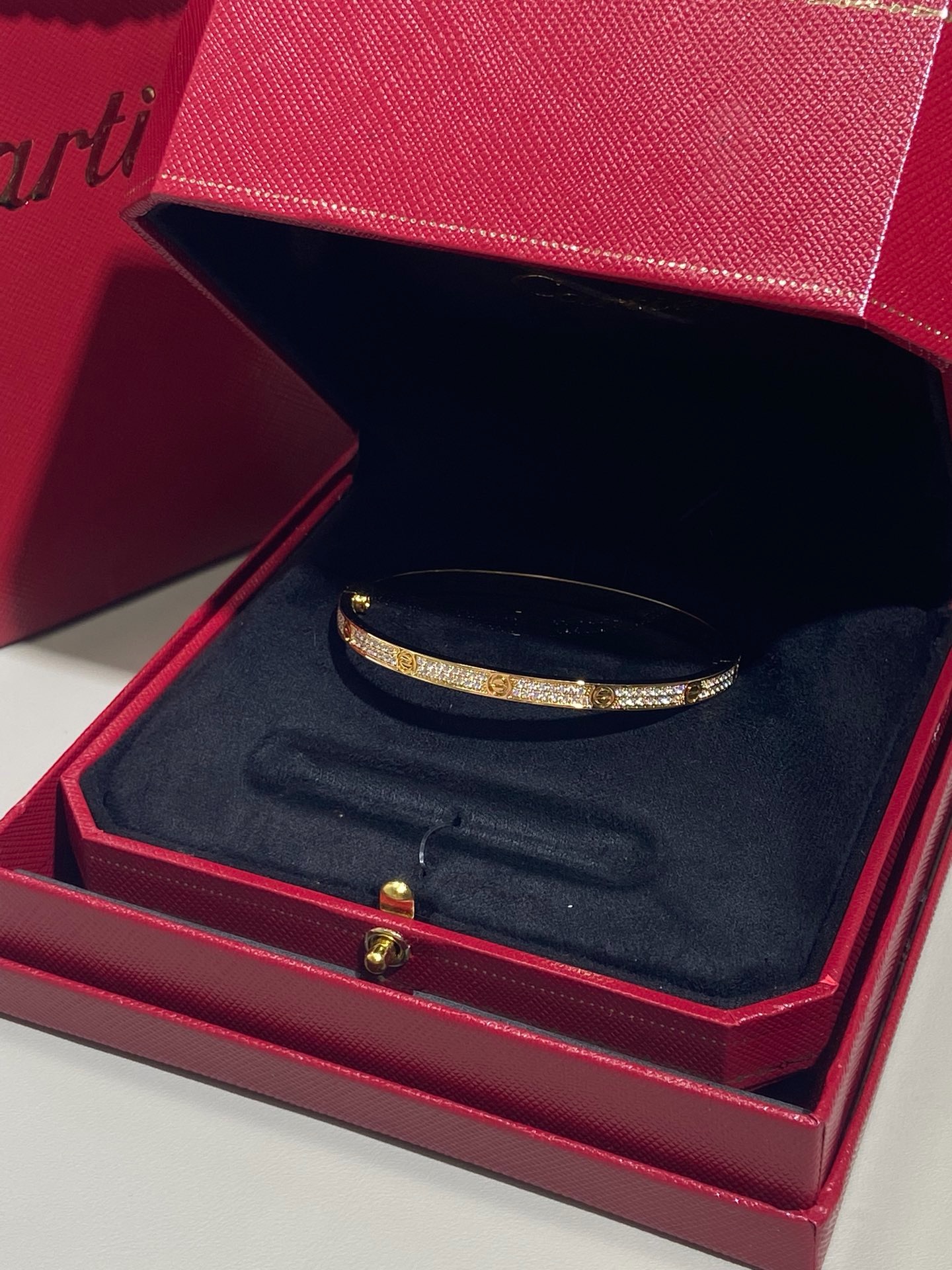 Cartier Love Yellow Gold Diamond Narrow Bracelet product image 5 thumbnail