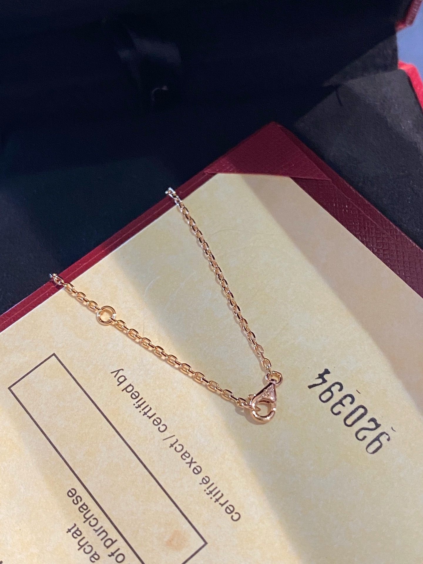 Cartier Love Rose Gold Double-Ring Diamond Pendant Necklace product image 5 thumbnail