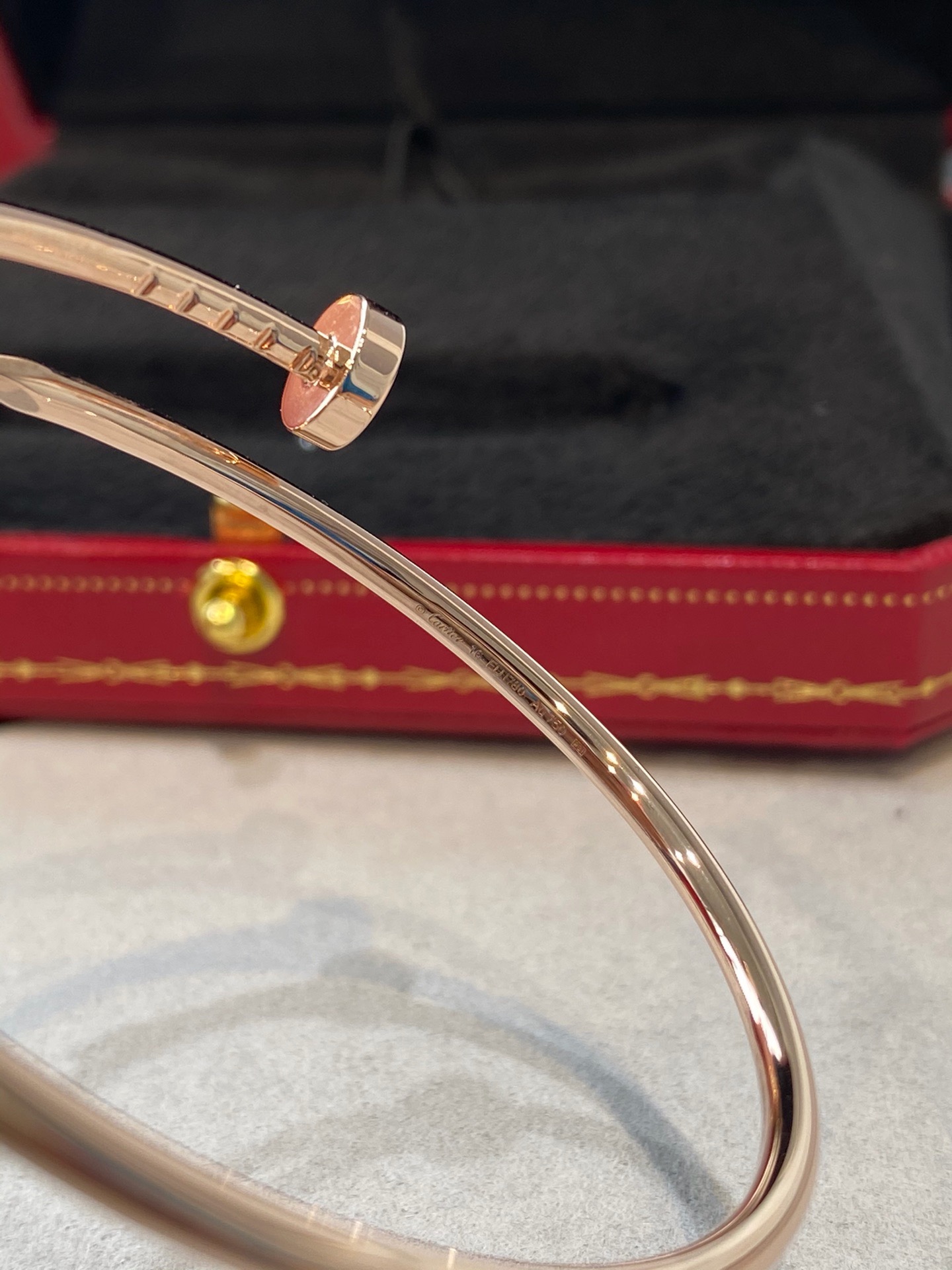 Cartier Juste un Clou 18K Rose Gold Diamond Slim Bracelet product image 3 thumbnail