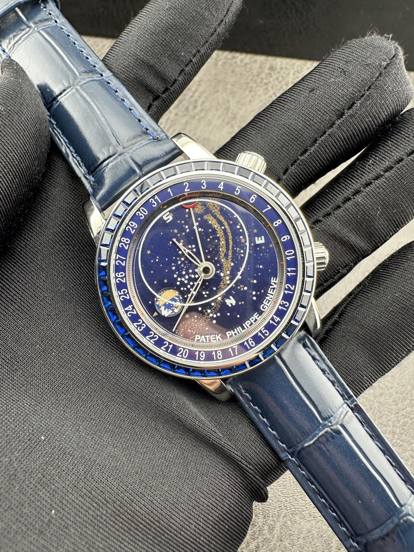 Patek Philippe Grand Complications Sky Moon Style Watch 6104G Celestial Replica