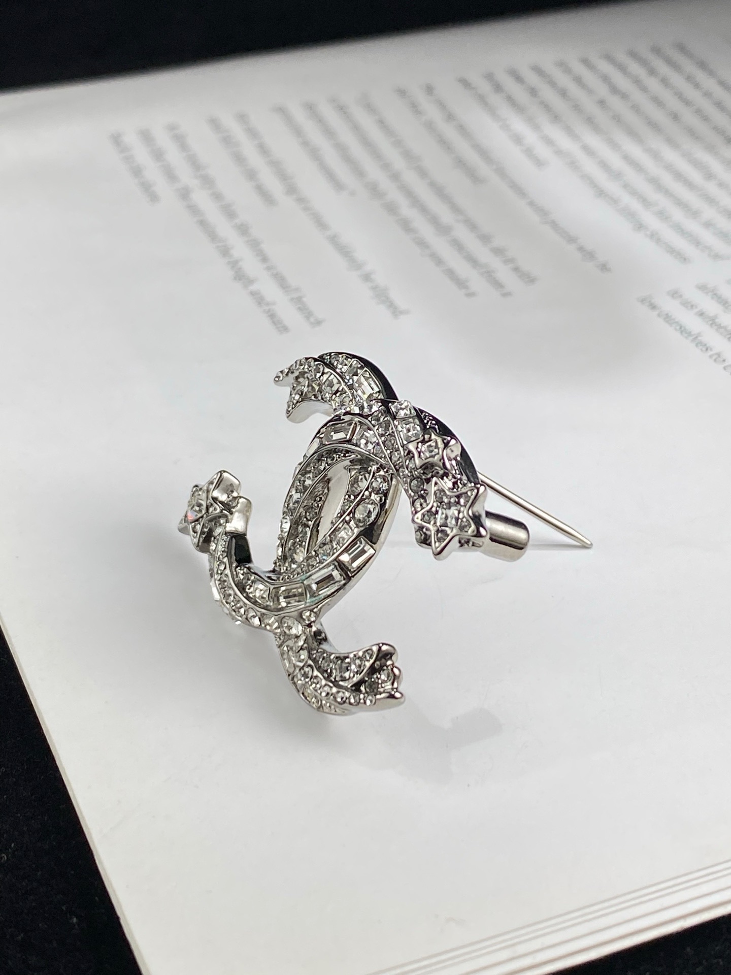 Chanel Double C Shooting Star Crystal Brooch product image 4 thumbnail