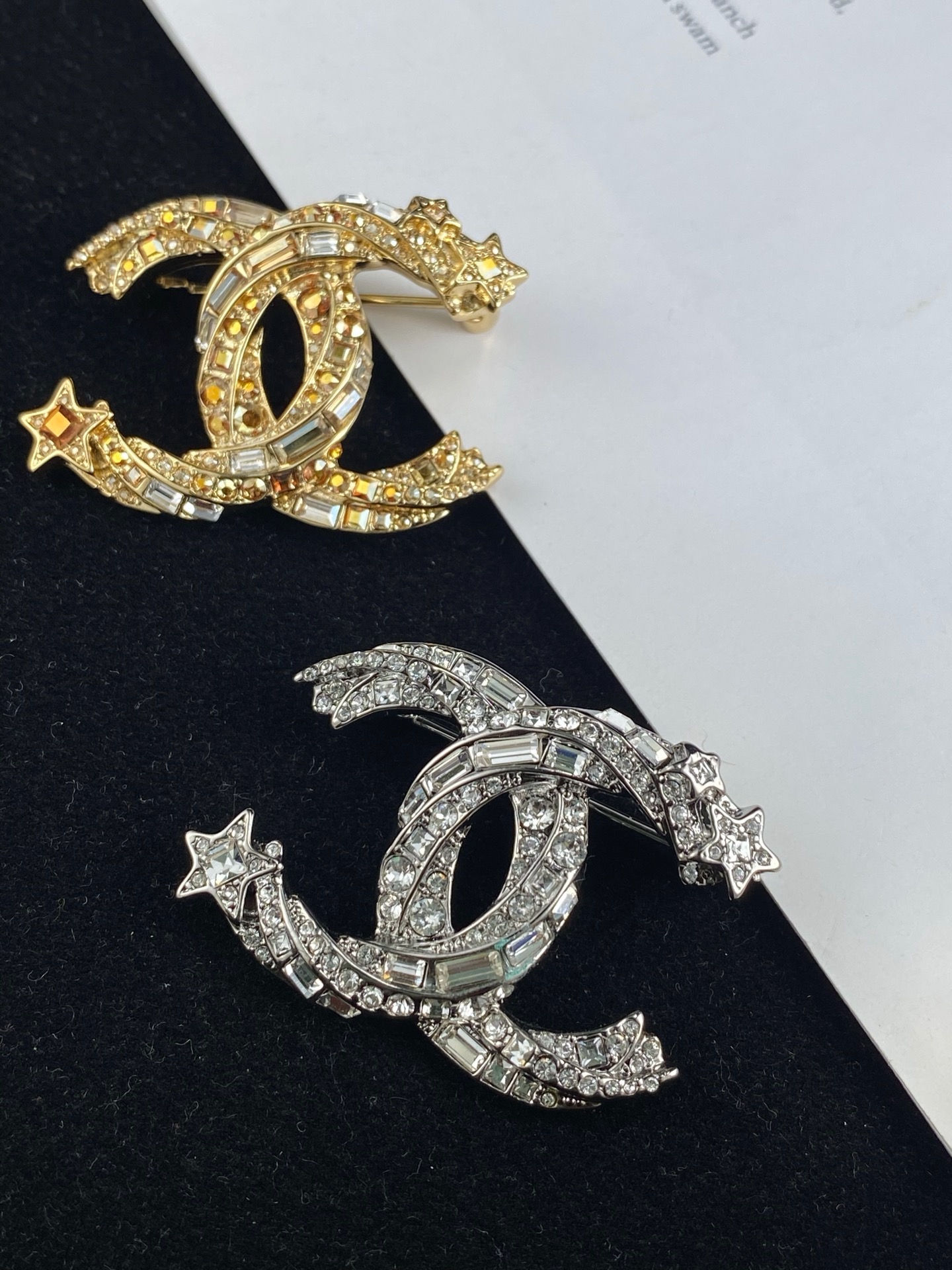 Chanel Double C Shooting Star Crystal Brooch product image 6 thumbnail