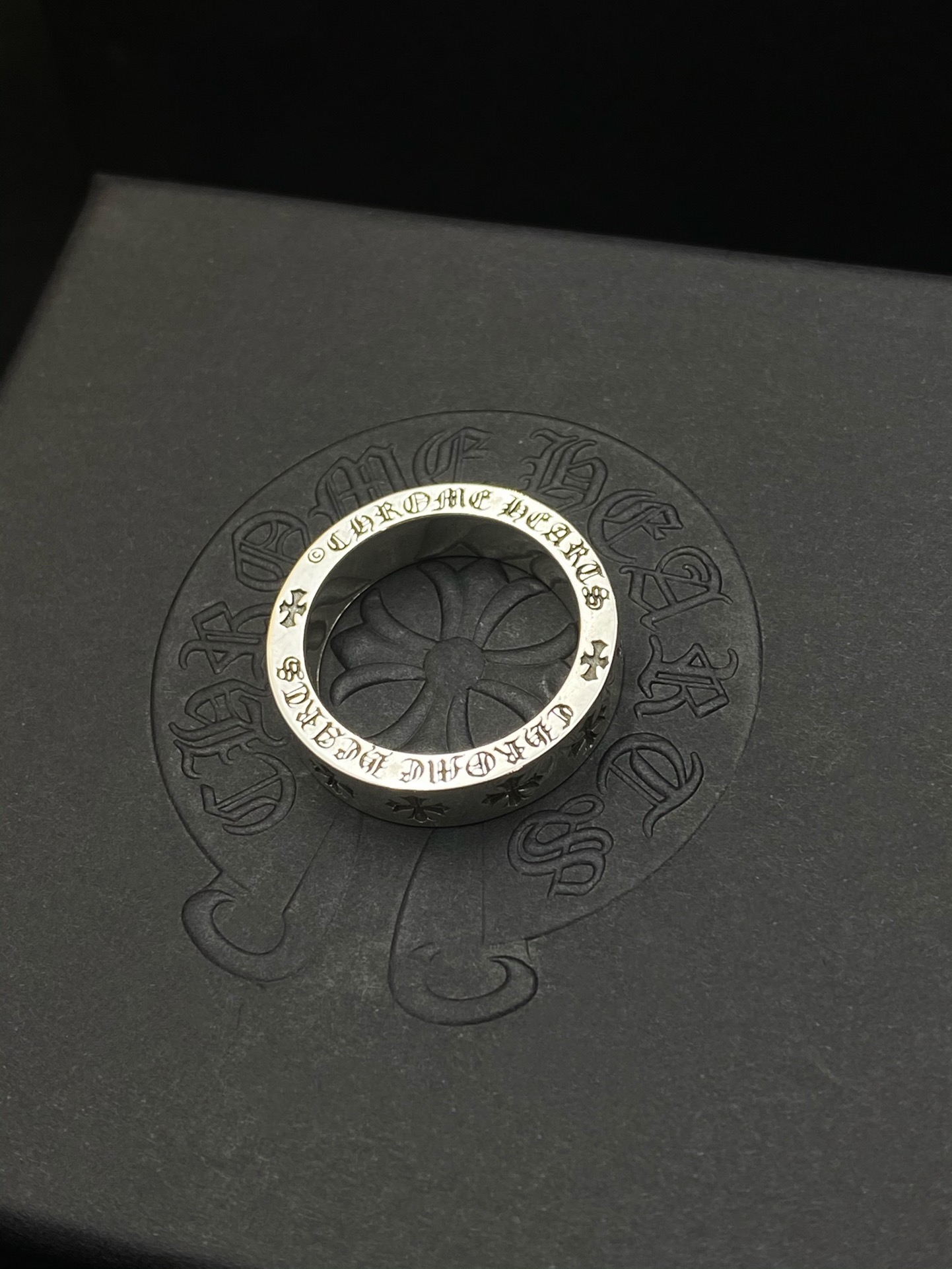 Chrome Hearts Gothic Cross Letter Silver Ring product image 2 thumbnail