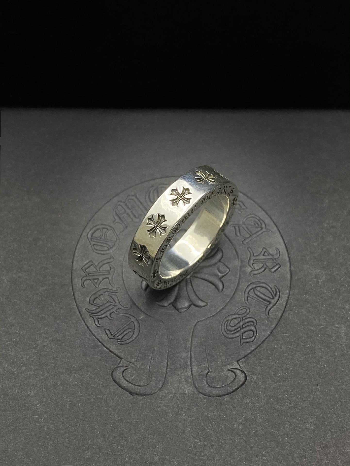 Chrome Hearts Gothic Cross Letter Silver Ring product image 3 thumbnail