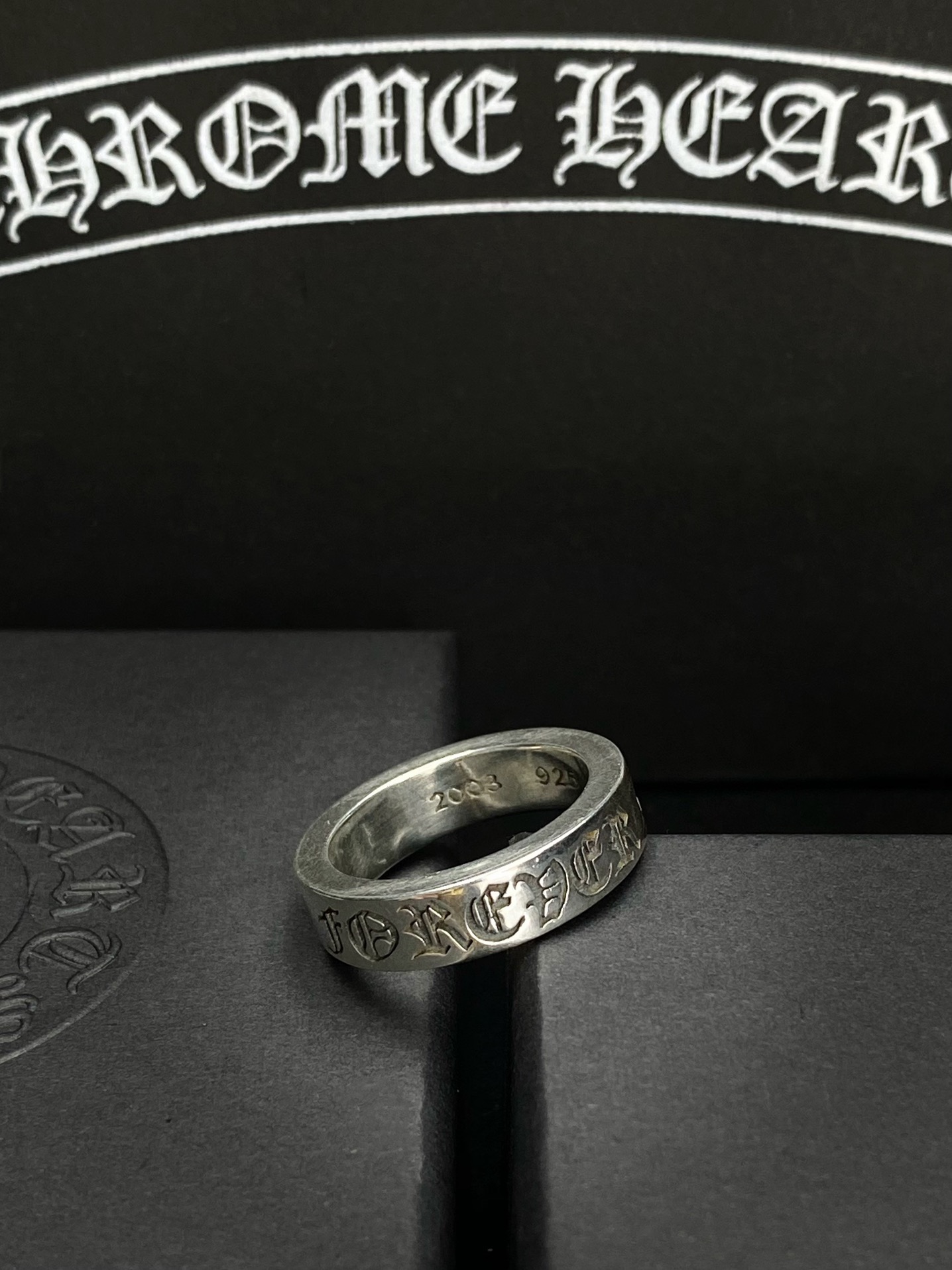 Chrome Hearts Gothic Cross Letter Silver Ring product image 4 thumbnail
