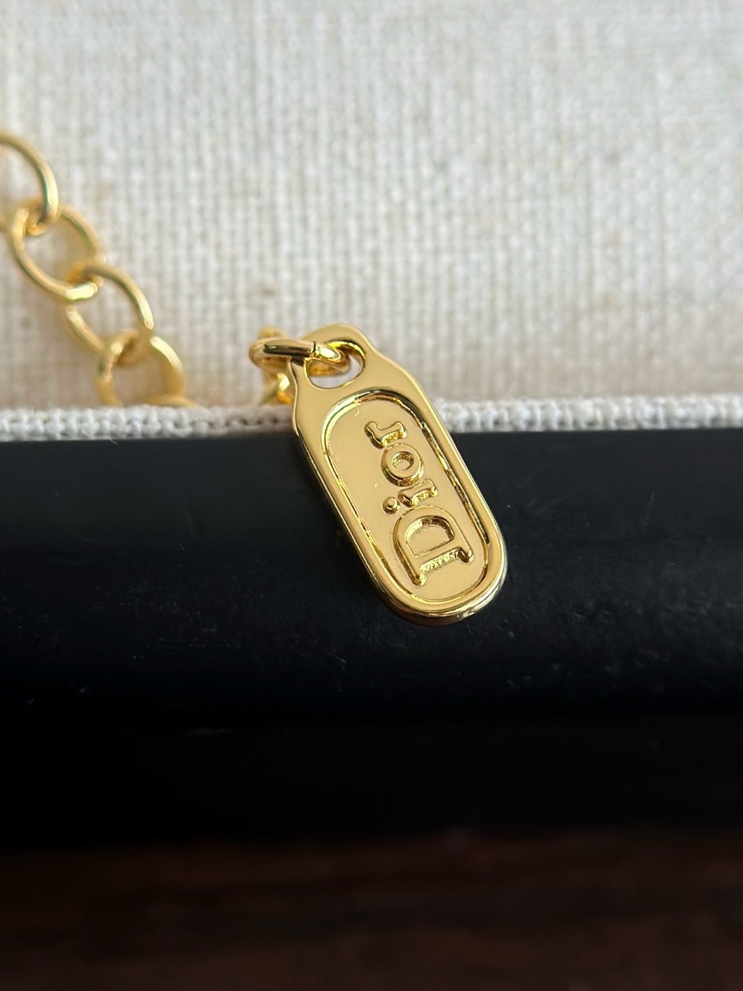 Dior Petit CD Mini Double Ring Collar Necklace product image 5 thumbnail