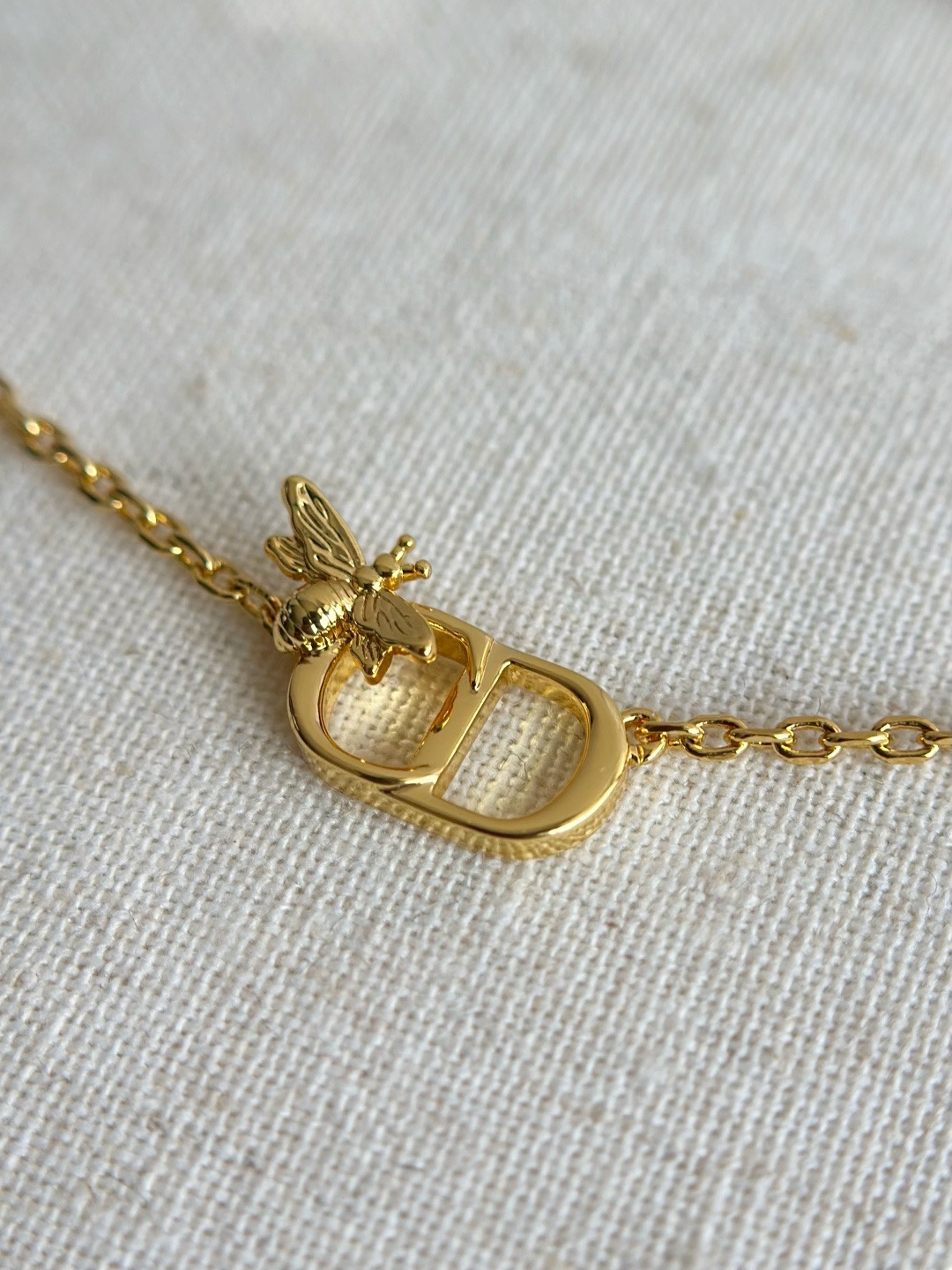 Dior Petit CD Mini Double Ring Collar Necklace product image 6 thumbnail