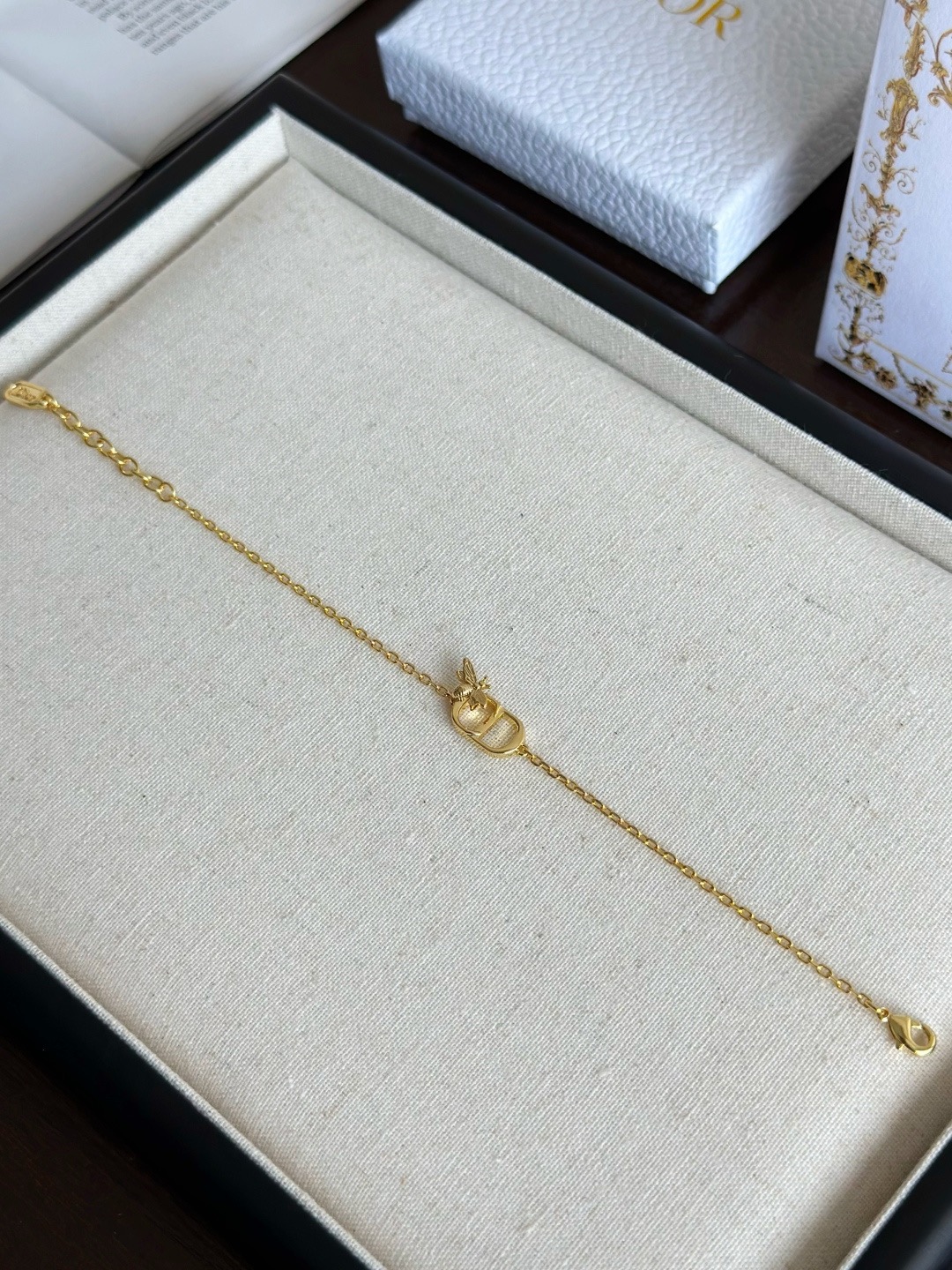 Dior Petit CD Bee Gold Tone Bracelet
