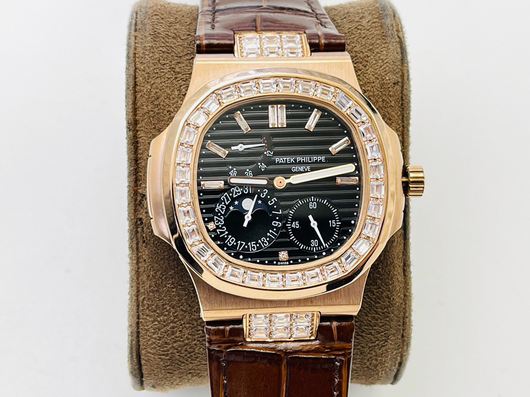 Patek Philippe Nautilus 5724 V5 Ultra-Thin Diamond Automatic Watch PFF Factory Edition