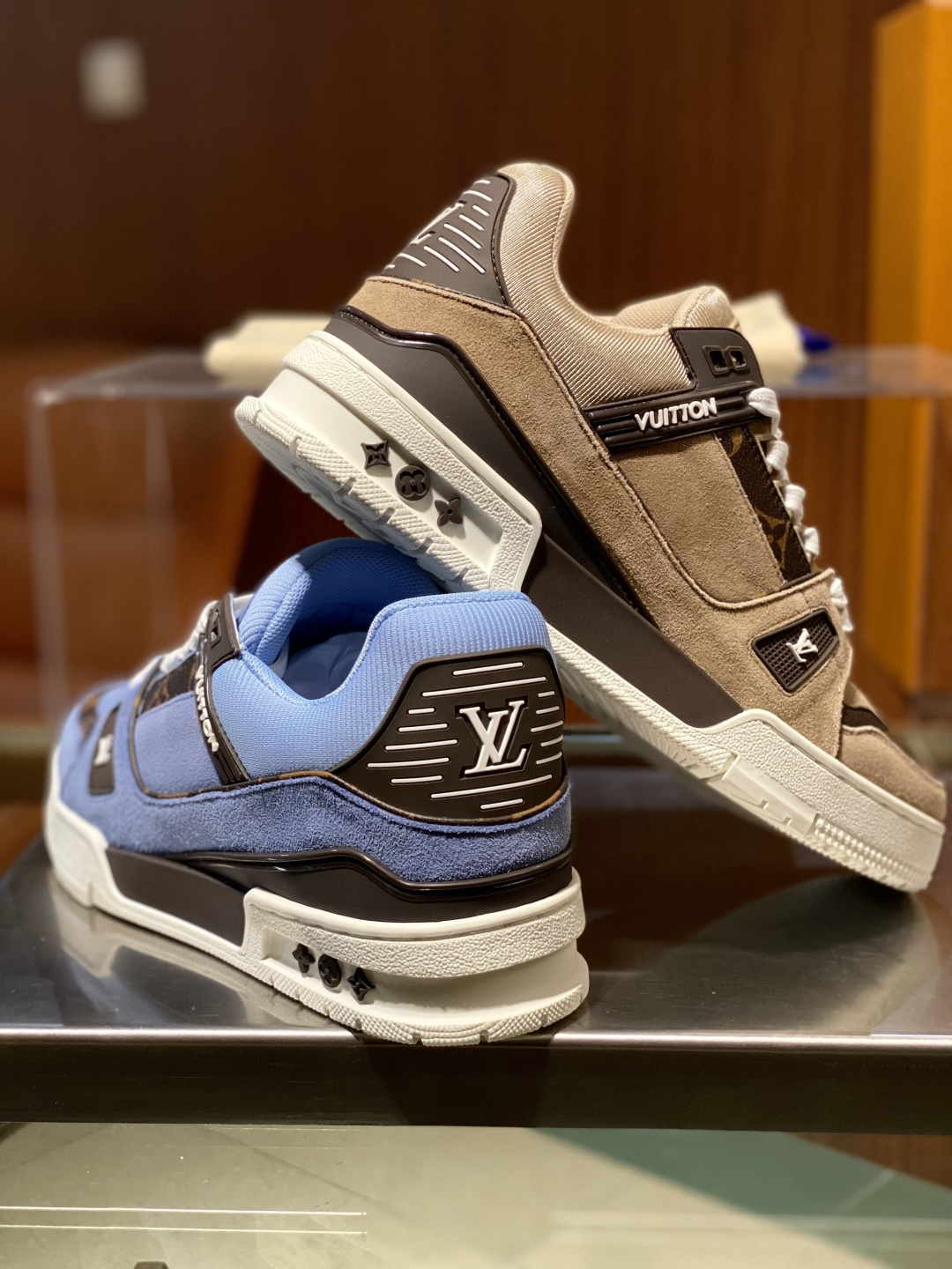 Louis Vuitton LV Trainer Men's Suede Leather Monogram Sneakers product image 5 thumbnail