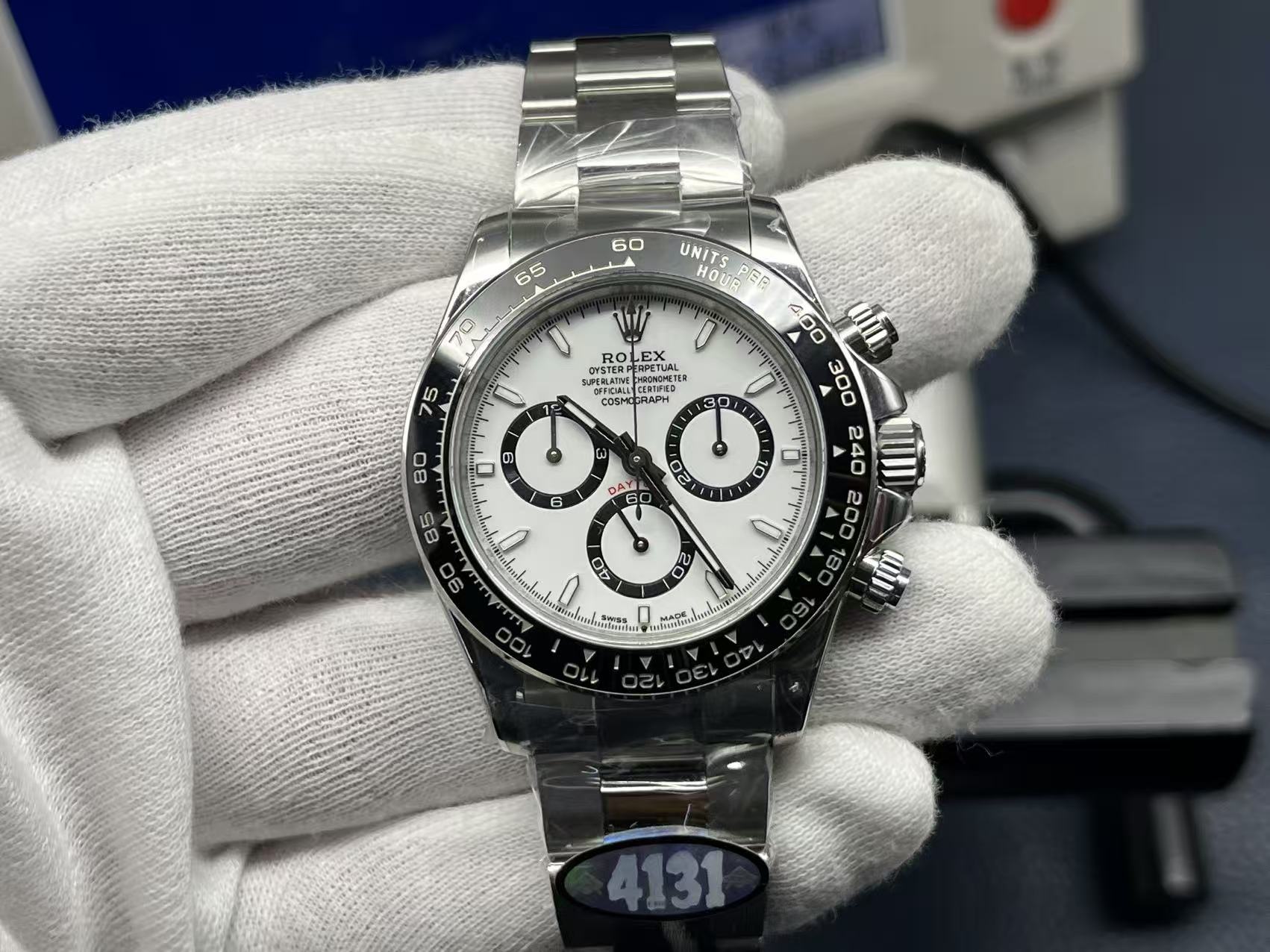 Rolex Daytona Black & White Dial 4131 Automatic Chronograph Watch UFO Factory Edition