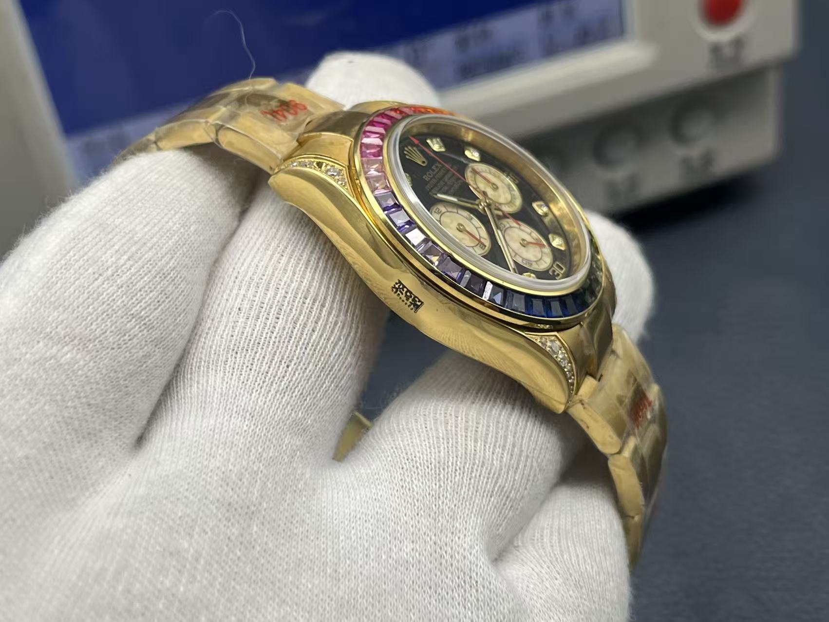 Rolex Daytona Rainbow Gem-Set Chronograph Watch VR Factory Edition product image 2 thumbnail