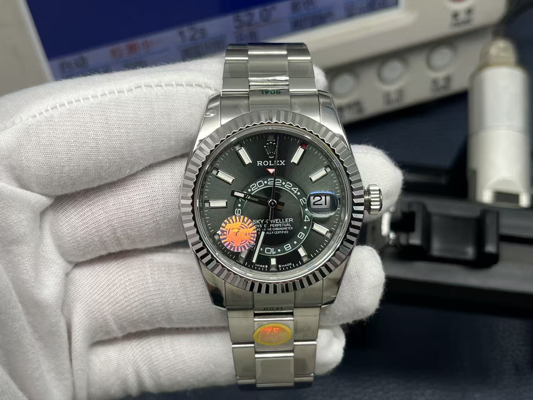 ZF Factory Rolex Sky-Dweller 42mm Automatic Dual Time Watch