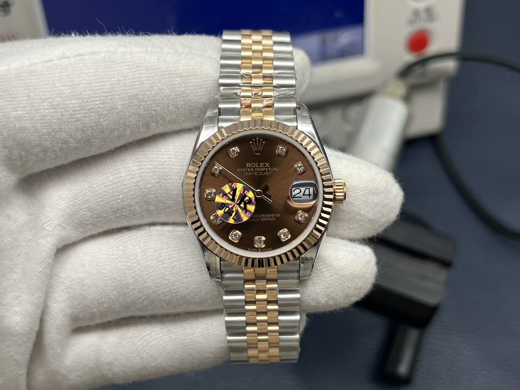 AR Factory Rolex Lady-Datejust Two-Tone Diamond Automatic Watch