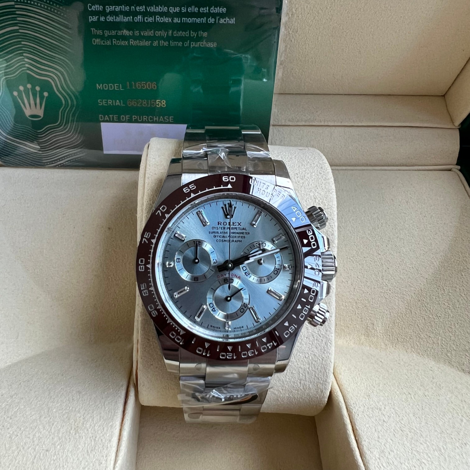 BT Factory Rolex Daytona Style 116506 Ice Blue Dial 4130 Automatic Chronograph Watch
