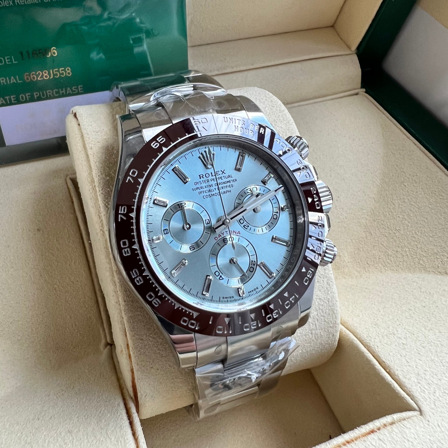BT Factory Rolex Daytona Style 116506 Ice Blue Dial 4130 Automatic Chronograph Watch product image 2 thumbnail
