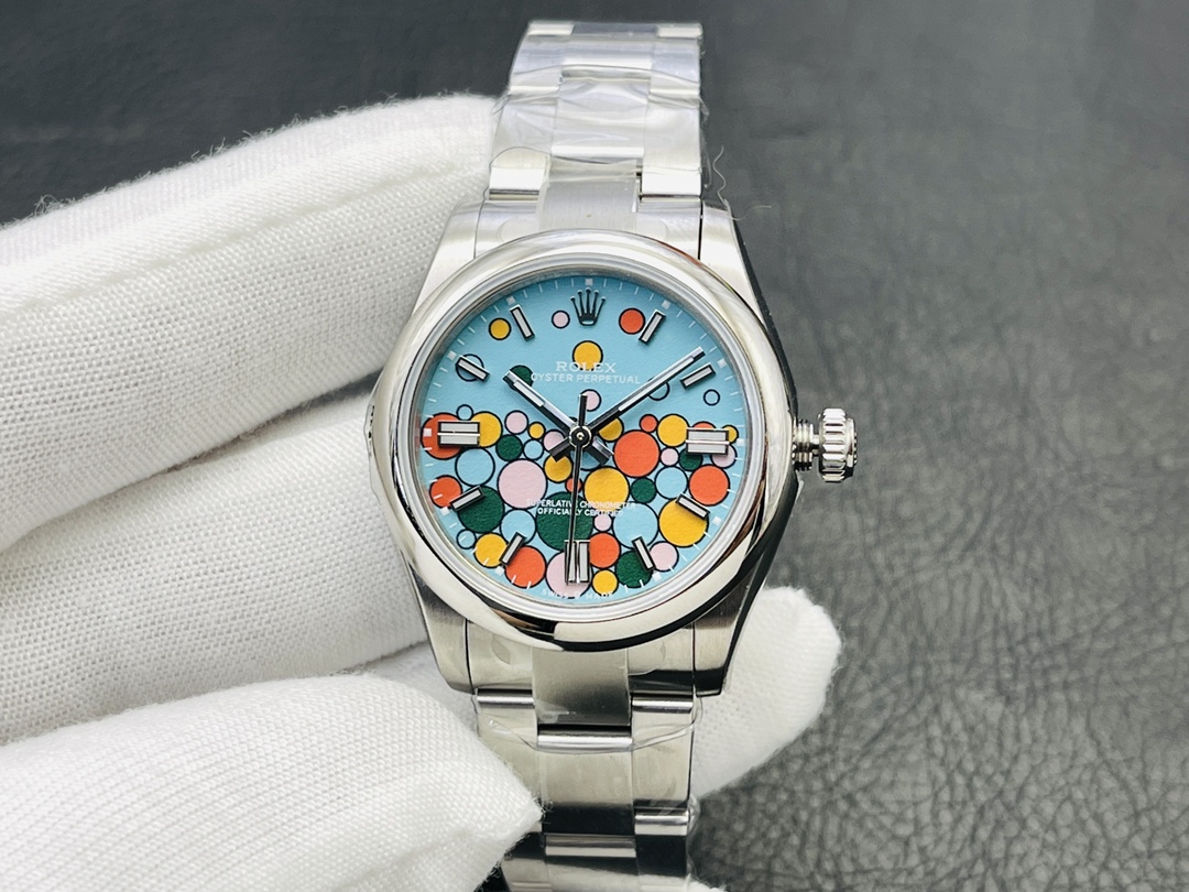 VR Factory Rolex Oyster Perpetual Style 126000 124300 Balloon Dial Automatic Watch